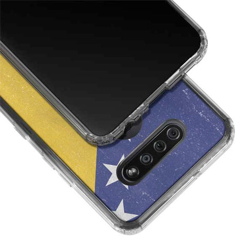 Bosnia and Herzegovina Flag Distressed LG K51/Q51 Clear Case